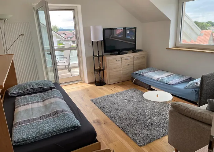 Panorama Mit 2 Schlafzi Im Allgäu Mit Balkon * Marktoberdorf